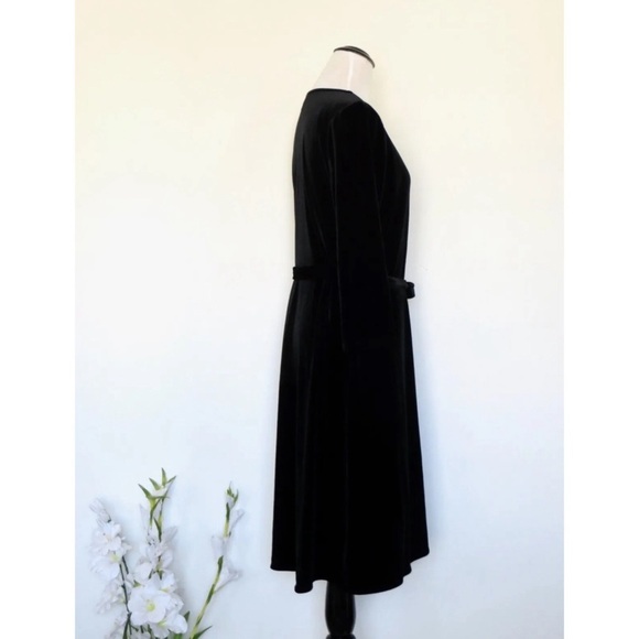 NEW! J Jill Velvet Wrap Dress Belt with Tassels Black SZ M - Picture 8 of 11